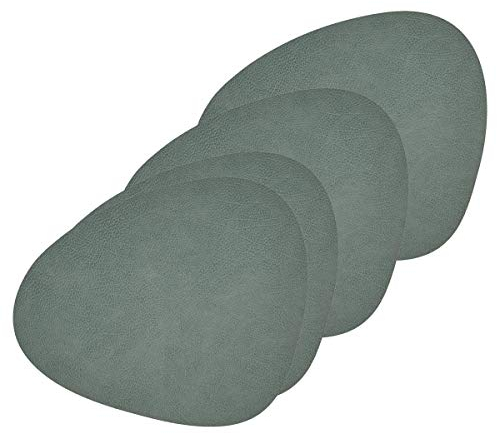Lind DNA Tischset Curve L Hippo, 4er-Set in Pastel Green