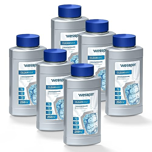 Wessper Universal Entkalker Kaffeevollautomat Satz 6 X 250 Ml Kaffeemaschinen Entkalker Flüssig | Entkalkung & Reinigung, Universal Reiniger Kaffeevollautomat für Delonghi, Saeco, Jura, Siemens, Miele