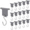 Homgaty 16 Paires Crochet Auvent Camping Car Accessoires Auvent RV Crochet en Forme de S Facile a Installer pour Camping Car Caravane Fournitures Intérieures Extérieures Tente de Noël (Gris)