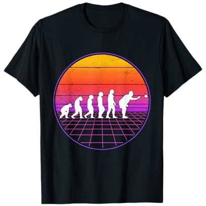 Boccia Evolution Vaporwave 70's Boule Petanque Bocce T-Shirt
