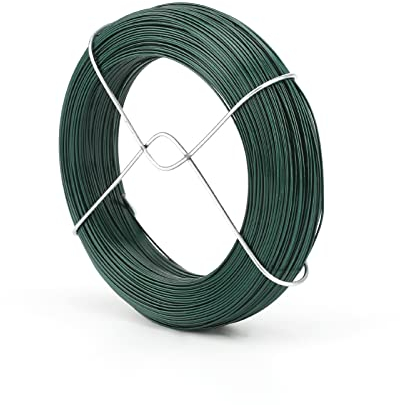 KINGLAKE 328 Feet Fine Garden Wire Green, 0.65mm Flexible Plant Twist Tie for Plant Support, Cable Organizing, Florist Work, Flower Arranging, Wreath Making and Crafts Handmade