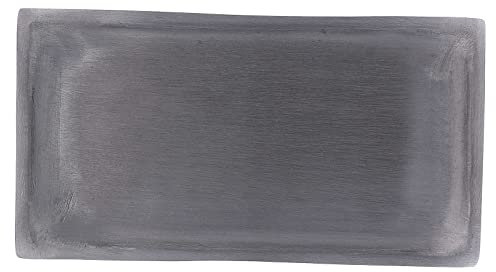 Holyart Piattino portacandela Rettangolare 17x 9cm in Alluminio Argentato Satinato