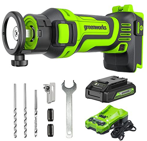 Greenworks 24v Speed Saw Rotary Cut Tool, 2Ah Battery and Charger Included