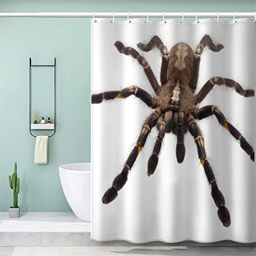 Rideaux de Douche 180 x 180 cm Rideaux De Salle De Bains Personnalités Animaux araignées Rideau de Douche Polyester Rideau de Douche Anti Moule Rideau de Douche Imprime en 3D