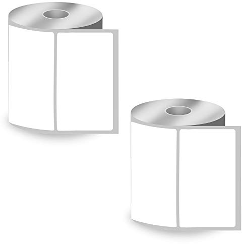 BETCKEY - 102mm x 64mm(4 in x 2,5 in) Perforated Etichette Termiche per Spedizione e Uso Multiplo Compatibile con stampanti Zebra e altre [2 Rotoli/1240 Etichette]
