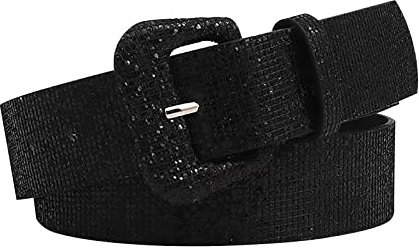 CCAIPU Damen Gürtel - 106X3.5CM, Strassbesatz & Verstellbare Schnalle