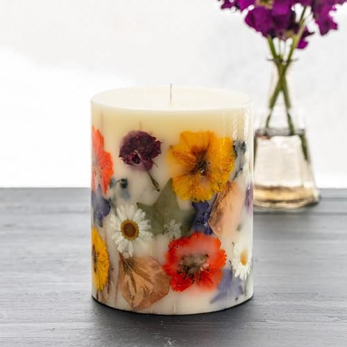 Rosy Rings Spring Decor Essence of Spring Botanical Candle | Aromatherapy Long Lasting Candles Home Gifts Notes of Hyacinth, Honeysuckle, Rose, Cyclamen, Orange Flower Aroma Burn Time 120 Hours 5.5 H