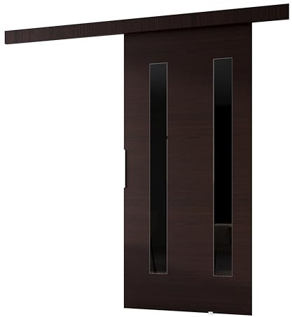 MINIO go for it - Schiebetür Komplettset CLEAN H, 106 cm Breit, Schiebetüren, Wandmontage, Schiebetürsystem, Zimmertüren - Wenge