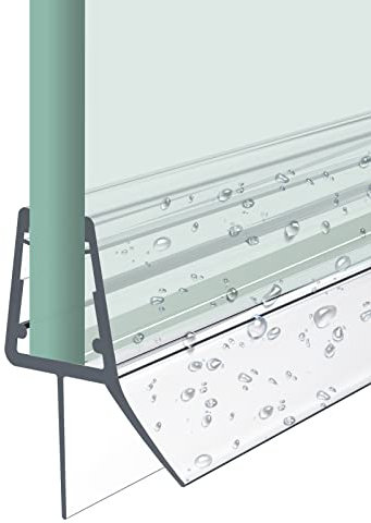 Heilmetz Joint porte douche 80cm longueurs,imperméable et résistant à la moisissure, Joint de douche en PVC pour les portes de douche en verre de 7-8mm,découpable, joint douche (1 pièce)