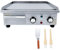 MOOTACO Plancha électrique commerciale en acier inoxydable, 36cm, avec contrôle de température réglable,minuterie,barbecue