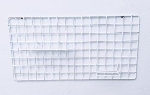 MADA Panel de Rejilla Decorativa MALDIMALÉ L con estanteria Multiusos. Dale Vida a Tus Paredes, con Estilo y funcionalidad. Tamaño 80 x 40 (Blanco)