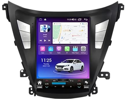 Radio estéreo para automóvil ZCRKEJI de 9,7 pulgadas con doble DIN y Android 13, pantalla táctil, Bluetooth, para H-yundai Elantra 4 2011-2016 con Carplay, cámara de respaldo AHD, navegación GPS, con
