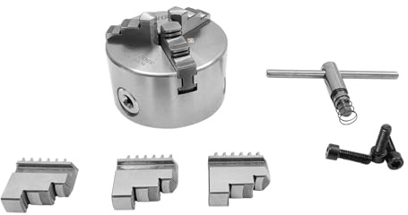 3 mandíbulas de torno, portabrocas autocentrado, mandril de 100 mm, para carpintería, pequeñas máquinas herramientas de metal, 10 x 7,45 cm