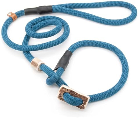 Retriever-Leine/Moxonleine Sporty-Style | robuste Hundeleine aus Tau mit Klemme & Halsbandfunktion | 10mm – Ultra stark & wetterfest für Powerhunde | Training, Alltag & Dummyarbeit