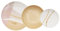 Villa Altachiara Set Piatti 6 Persone, Servizio Piatti 18 Pezzi, In Porcellana, Piatti Piani 26 Cm + Piatti Fondi 21 Cm + Piatti Frutta 19 Cm, Moderni, Adatti A Microonde E Lavastoviglie, Linea Curve