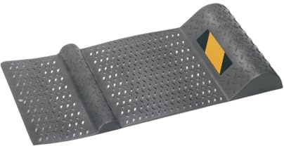 Parkhilfe Mattset - rutschfeste Einparkmatte Mit Bremsschwelle | 525x250x52 Mm Positionsmarkierung Für Garagen - Stopper Für Sicheres EIN- & Ausparken
