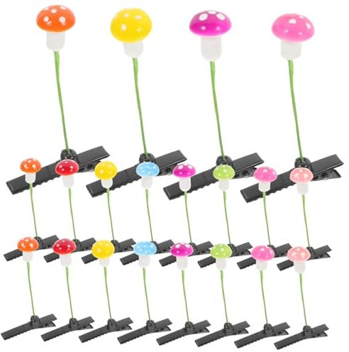 Beaupretty Lot De 30 Pinces à Cheveux De Champignon Mini Multicolores, Accessoires Amusants Pour Filles, Épingles Cheveux Festival Et Fête