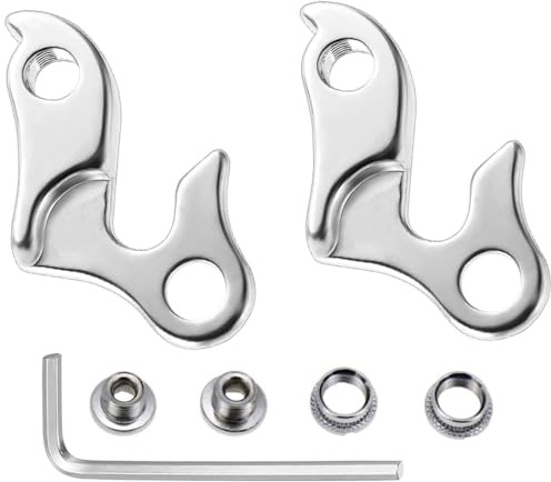2 Stück Fahrrad Schaltwerk Kleiderbügel Aluminiumlegierung Schaltwerk Mech Bike Schaltwerk Kleiderbügel Haken Drop Out Adapter mit Inbusschlüssel und Schrauben