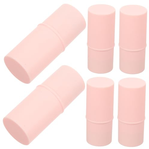 LRXIYODE 6 Stück Rosa Nachfüllbare Lippenstift Tuben aus Kunststoff Tragbare Lippenbalsam Tuben für Selbstgemacht Lippenstift Aufbewahrung und Lipgloss Selbst Herstellen