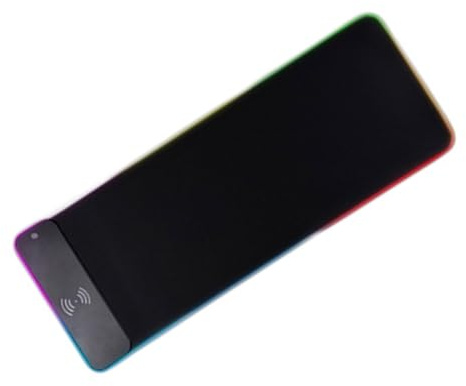 LED Gaming Pad 15W Charging Mouse Pad Non-Slip Mat Rubber Base Desk PC Office Charging Pad