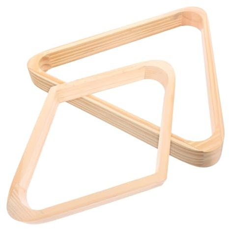 ROMISBABA 2 Piezas Triángulos para Mesa de Billar Madera Maciza Rack para Bolas de Billar Profesional Accesorios Portátiles para Uso Casa y Comercial