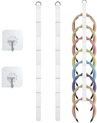 Hezhou 2 Pcs Haarreif Halter Haar-Accessoires Organizer Aussetzung Kopfband-Organizer Haar Accessoires Display Rack Haarspangen Halter Displayhalter Hängende Klauen-Clip Mädchen Haaraccessoires (A)