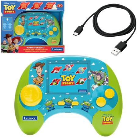 Lexibook, Toy Story Console Power, JCG100TSi1LXB | Français/Anglais, 100 activités, LCD 2,8 pouces, Batterie rechargeable, USB-C