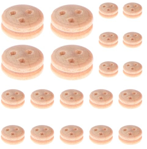 Generico Set mit 20 Riemenscheiben aus Holz für Marinemodellbau | für Segel- und Bootsmodelle | für Erwachsene und Heimwerker