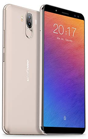 Ulefone Power 3 sbloccato Smartphone 4G, 6 FHD +, 8-Core 6GB + 64GB, Android 7.1 Telecamere posteriori doppie, ID viso e impronte digitali, Carica rapida 3A, Dual Nano Sim, Type-C (Oro)
