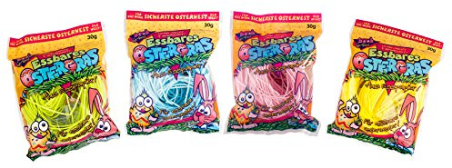 Essbares Ostergras in verschiedenen Farben (Essbares Papier) , Frühlingshafte Süßigkeit, ideal geeignet - zum Dekorieren für das Osternest und zum vernaschen, im 30 g Beutel