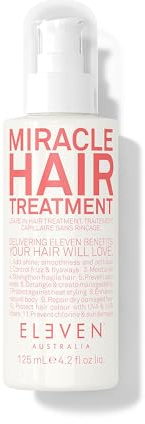 ELEVEN AUSTRALIA Miracle Leave In Conditioner Hair Treatment - Curly & Straight Hair Care Products for Women & Men, Heat Protection & Detangler, Frizz Control, Repairs Dryness, Moisturizing- 4.2 fl oz