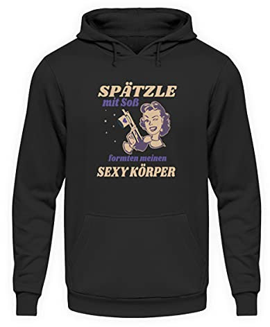 Spätzle avec sauce – Proverbes souabes – Cadeaux – Sweat à capuche unisexe, noir de jais, M