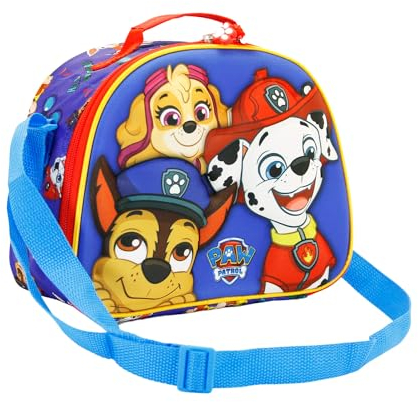 La Patrulla Canina Buddies-Bolsa Portamerienda 3D, Azul, 25.5 x 20 cm