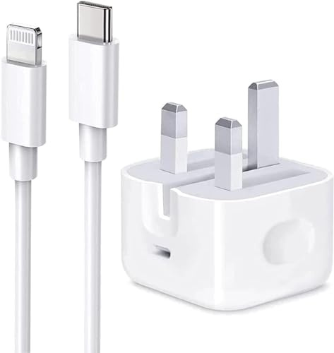 Case Logic iPhone PD Fast Charger [Apple MFi Certified] 20W Type C Power Block Wall Charger Plug Adapter with 6.6FT USB-C to Lightning Cable Compatible with iPhone 14 13 12 11 X(2nd Generation)