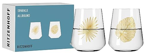 RITZENHOFF 6251001 universalglas set om 2, 500 ml – gnistrande allround nr 2, motiv med skimrande effekt – Made in Germany