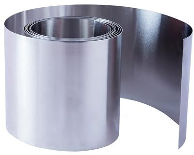 Cinta de aluminio, lámina de aluminio, placa de chapa fina, para manualidades, material metálico, lavado de pared (0,4 mm x 50 mm x 3 m)