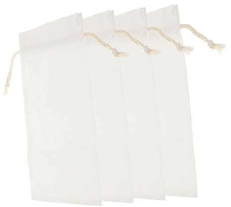 ULDIGI 4pièces Lot De Réutilisables Pour Bouteilles De Vin Sacs Cadeaux Vierges à Sublimation Avec Cordon De Serrage Pour Protection