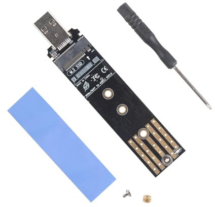 HALJIA Adaptador M.2 NVME NGFF SSD a USB USB 3.1 tipo A convertidor de 10 Gbps USB a SATA PCIE Reader B/M Key Hard Drive Enclosure Straight Converter Card Support UASP para 2280 2260 2242 2230 SSD