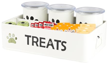APITOS Dog Treat Container Set,Metal Dog Treat Jars with 3 Jars，Farmhouse Dog Food Storage Container,Airtight Pet Food Storage Tin for Pett Dogs and Cat Cookie Tin (Black)