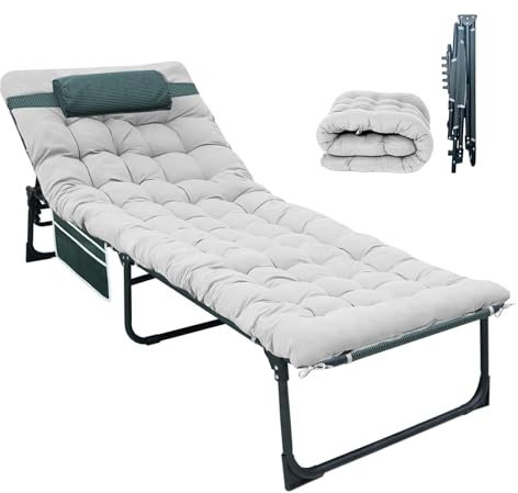 YELLOW JACKET Folding Camping Cot with Mattress, Upgraded 32 (Grey)