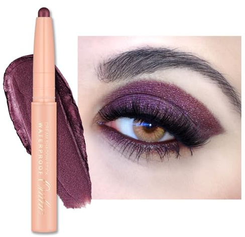 Oulac Ombre à Paupières Stick Violet Automatique - Métallisé Fini, Résistant à l'eau et à l'essuyage, Tenue 16 heures+, Texture Crémeuse et Soyeuse, Vegan 12 Lilac Fairy