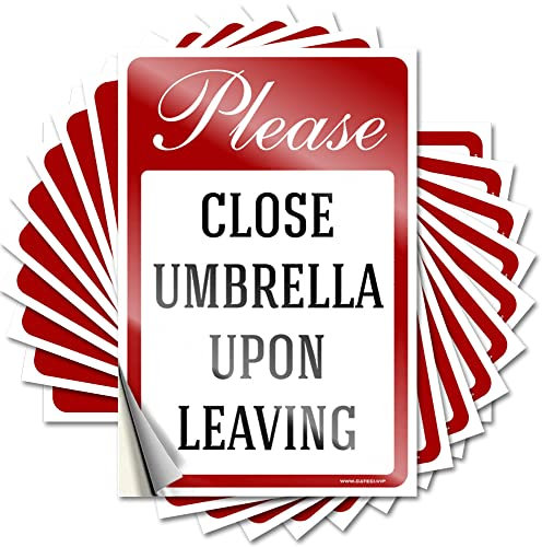 Tool Decal Please Close Umbrella Upon Leaving Funny Sticker 10 Pcs Funny Signs for Bedroom Tool Box Stickers(8X12CM)