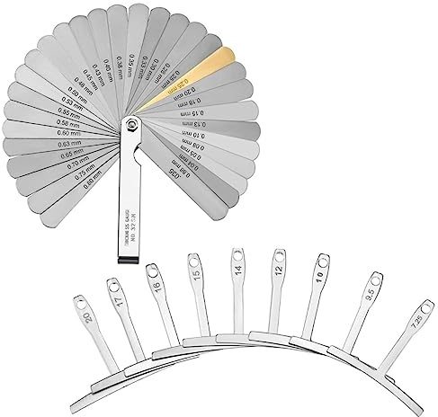 UKCOCO Strumento Di Misura Per Chitarra Righello in Acciaio Inossidabile Per Misuratore Di Raggio Sottocorda Spessimetro Per Chitarra Kit Di Strumenti Per Liutaio