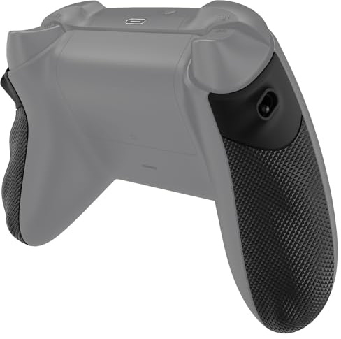 eXtremeRate Flexor Rubberized Side Rails Grips Trigger Stop Kit for Xbox Series X/S Controller, Anti-Slip Ergonomic Trigger Stopper Handle Grips for Xbox Core Controller – Shadow Black