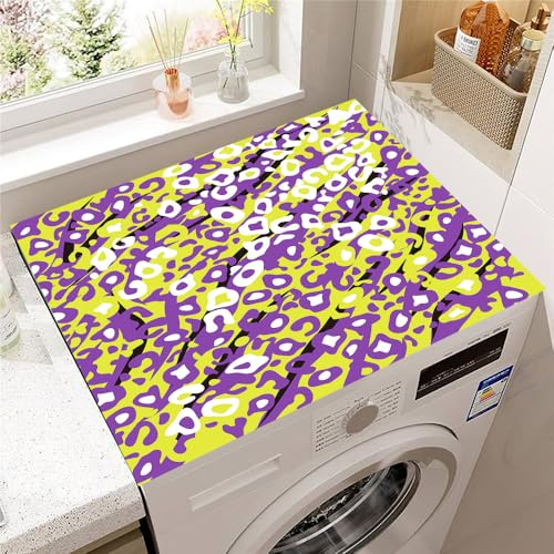 Highdi Textures Animales Housse de Protection pour Machine à Laver Top,Coussin de Machine à Laver Antidérapant Housse de Machine à Laver pour Machine à Laver Ou Sèche-Linge (Violet,30x40cm)