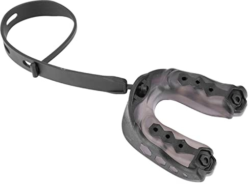 Fockety Zahnschutz-Mundschutz für Basketball-Rugby, Ungiftiger Ergonomischer Zahnschutz für Boxen, Geeignet für Judo BJJ, mit Umhängeband (BLACK)