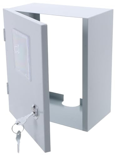 Yardenfun Boîte de Protection pour Compteur Électrique Extérieur en Fer, Boîtier à Montage en Surface, Porte Transparente, Installation Facile