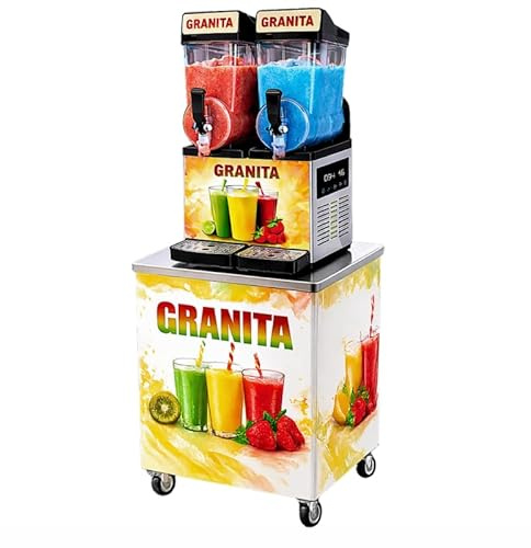 Máquina de Granita Profesional 2 x 15 L con Carro - Dispensador Granidad - Control Digital - R290