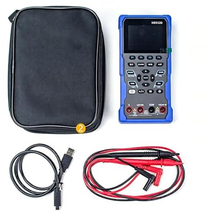 Tomvorks Osciloscopio Automotriz Multímetro Digital Pantalla IPS de 2,8 Pulgadas para Medición y Reparación Eléctrica Precisas (HDS120)