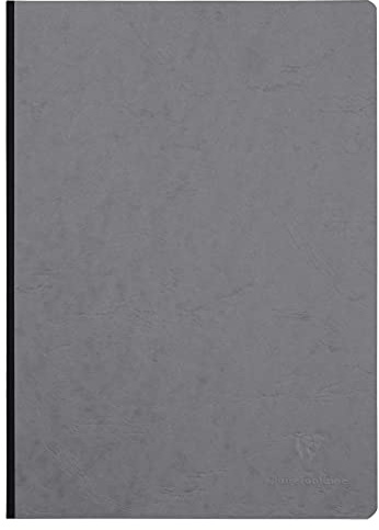 Clairefontaine 791425C AgeBag Notizbuch (DIN A4, 21 x 29,7 cm, 96 Blatt, kariert, bedruckten Vorsatublättern) 1 Stück grau